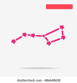 Constellation Ursa Major (Big Dipper) icon. Vector concept illustration for design.