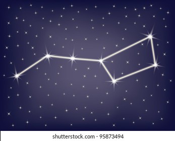 constellation Ursa Major (Big Dipper) vector illustration
