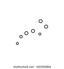 Constellation Ursa Major icon in line style. Space illustration with Constellation Ursa Major in white background. Element for space design. Science space object.