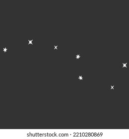 Constellation Ursa Major on a dark background. Element for design