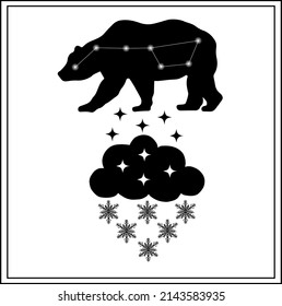 constellation ursa major starfall cloud cloud snowing