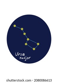 Constellation Ursa Major. T-shirt with print. Cosmos of the Universe, astronomy.