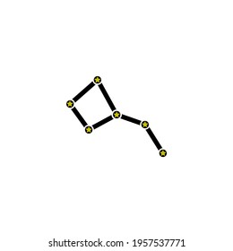 The Constellation Of Ursa Minor. The Lesser Bear - linear icon. Vector illustration of the concept of astronomy