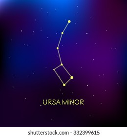 Constellation Ursa Minor vector