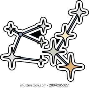 Constellation vector art shows star chart and celestial theme useful for background astrology and science projects