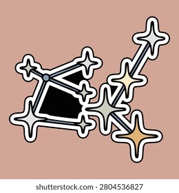 Constellation vector art shows star chart and celestial theme useful for background astrology and science projects