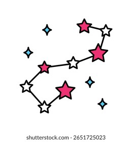 Constellation Vector Filled outline illustration style icon. EPS 10 file