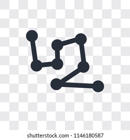 Constellation vector icon isolated on transparent background, Constellation logo concept