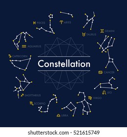 constellation vector illustration flat design