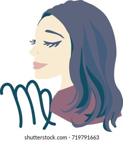 Constellation vector illustration - Virgo