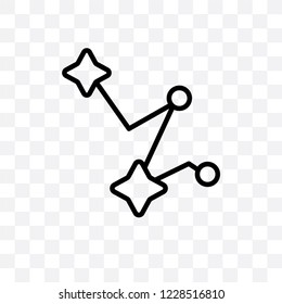Constellation vector linear icon isolated on transparent background, Constellation transparency concept can be used for web and mobile