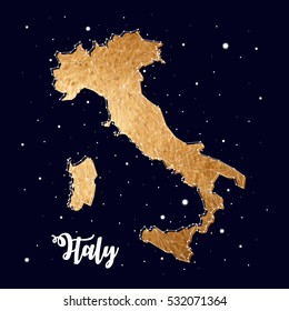 constellation vector map of Italy