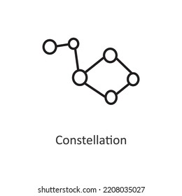 Constellation Vector outline Icon Design illustration. Space Symbol on White background EPS 10 File