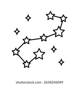 Constellation Vector outline illustration style icon