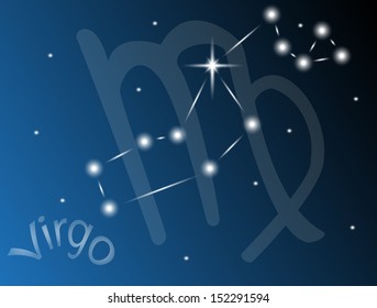 constellation Virgo against the sky