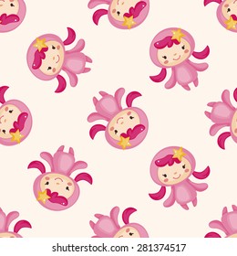 Constellation Virgo , cartoon seamless pattern background