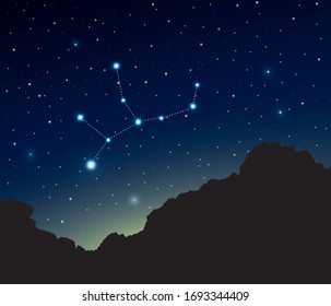 Constellation Virgo in deep space