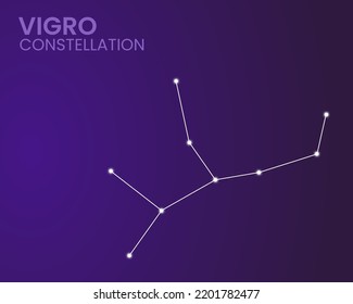 The constellation of Virgo in night sky astronomy concept used for banner templates
