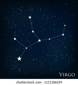 constellation Virgo in the starry sky