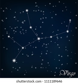 constellation Virgo in the starry sky