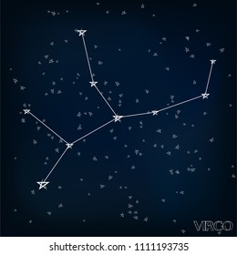 constellation Virgo in the starry sky