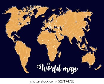 constellation , world map , atlas , communication, vector