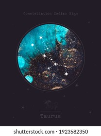 Constellation Zodiac Sign. Astrology and astronomy. abstract image of the planet, celestial body. Vector graphics