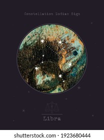 Constellation Zodiac Sign. Astrology and astronomy. abstract image of the planet, celestial body. Vector graphics