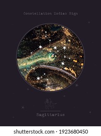 Constellation Zodiac Sign. Astrology and astronomy. abstract image of the planet, celestial body. Vector graphics