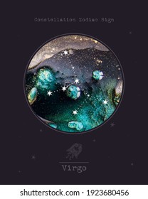 Constellation Zodiac Sign. Astrology and astronomy. abstract image of the planet, celestial body. Vector graphics