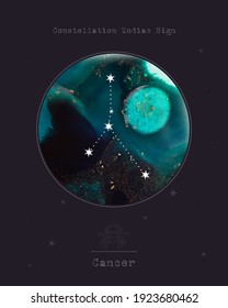 Constellation Zodiac Sign. Astrology and astronomy. abstract image of the planet, celestial body. Vector graphics