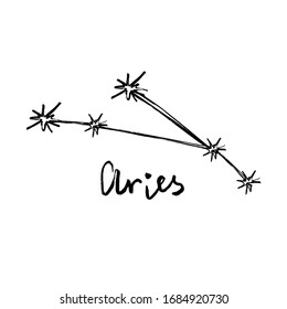 Constellations - Grunge Zodiac Signs - Aries - The Ram