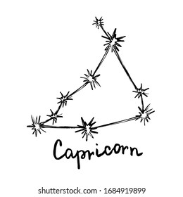 Constellations - Grunge Zodiac Signs - Capricorn - The Goat-Horned