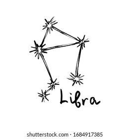 Constellations - Grunge Zodiac Signs - Libra - The Scales