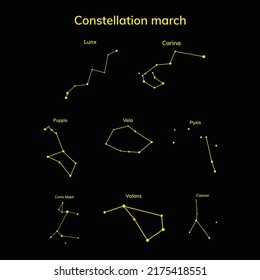  Constellations of the month of march