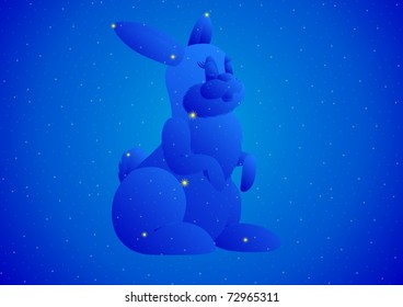 Constellations of the night sky. Abstract image of figures under the name of the constellation.