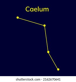 Constellations on a dark blue background