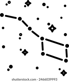 Constellations outline icon vector illustration