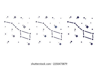 Constellations, space icon vector illustration