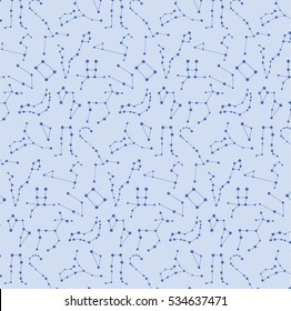 constellations of the zodiac signs vector pattern