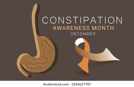 Constipation awareness month. background, banner, card, poster, template. Vector illustration.
