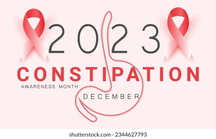 Constipation awareness month. background, banner, card, poster, template. Vector illustration.