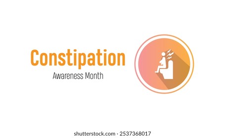 Constipation awareness month is observed every year on December. Medical Healthcare Awareness concept. background, placard, banner template Vector illustration design.