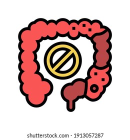 vector de color del sistema de digestión del estreñimiento. signo del sistema de digestión por estreñimiento. ilustración de símbolo aislado