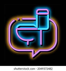 Verstopfung Symptomatik des Nierenneonens, heller Zeichen, Vektor. Leuchtendes Symbol, transparentes Symbol