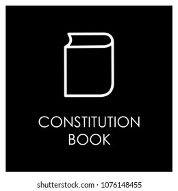 constitution book icon vector