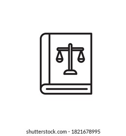 constitution book icon vector line style design. isolated on white background