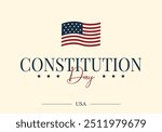 Constitution day card or background. vector illustration.