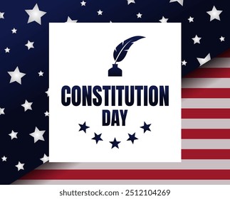 Tarjeta del día de la constitución o fondo. Ilustración vectorial.