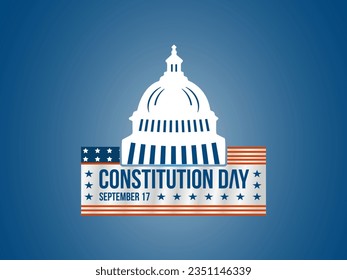 Constitution Day and Citizenship Day vector banner template. Patriotism concept of freedom, constitution, democracy vector illustration idea.